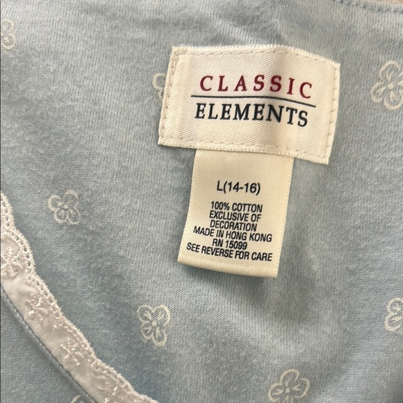 Classic Elements Blue Floral Pajama Set - Picture 9 of 16